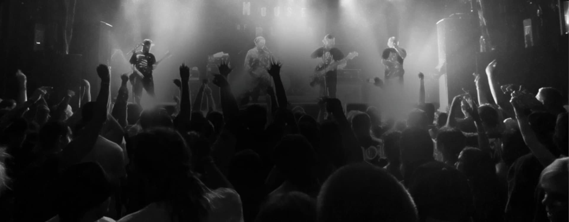 Live music concert with crowd